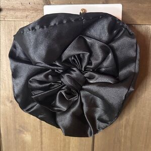 Free People Black Satin Hair Accessory Scrunchie